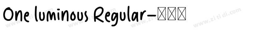 One luminous Regular字体转换